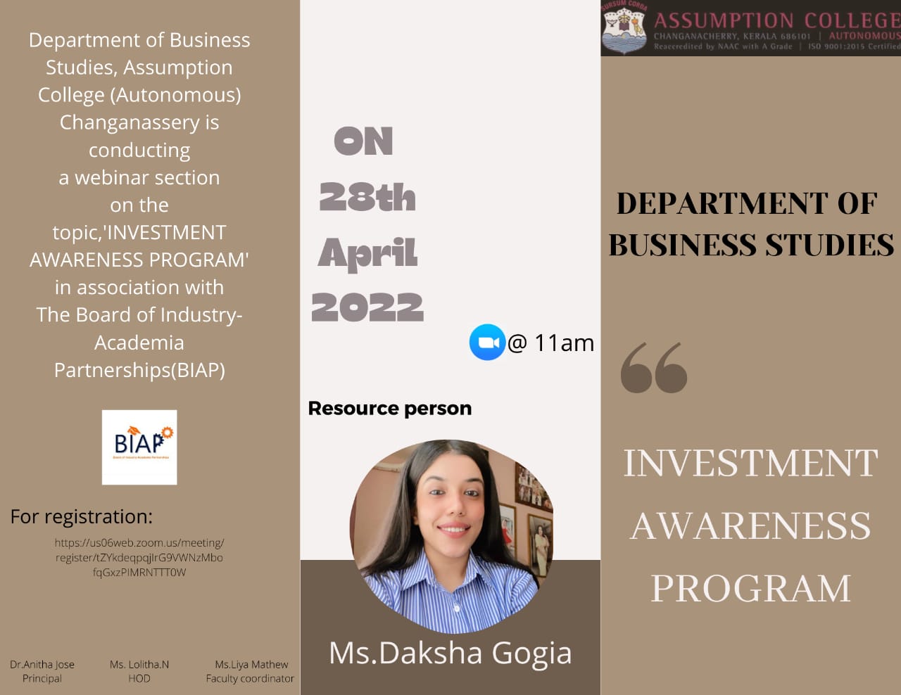 Webinar on Investment Awareness Program