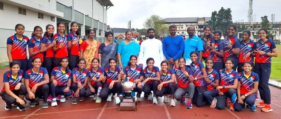 The women champions in the<br> Mahatma Gandhi University Athletic meet